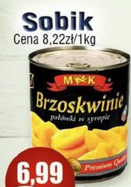 MK Brzoskwinie połówki w lekkim syropie 820 g