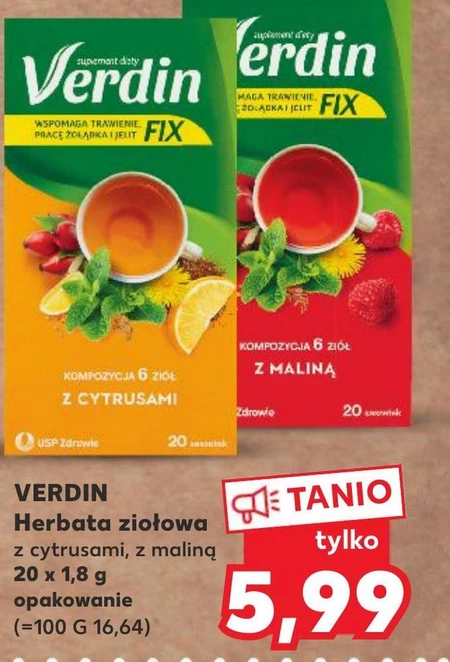 Herbata ziołowa Verdin Fix
