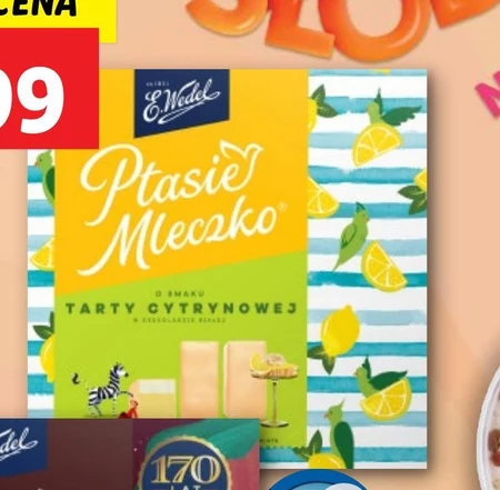 E. Wedel Ptasie mleczko o smaku tarty cytrynowej w czekoladzie białej 340 g