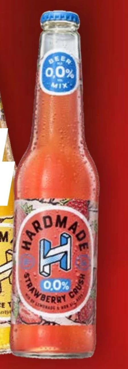 Hardmade Strawberry Crush Piwo bezalkoholowe z lemoniadą o smaku cytryny i truskawki 400 ml