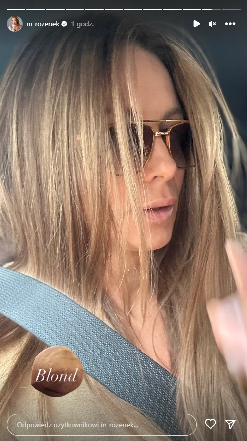 Małgorzata Rozenek u fryzjera - screen z Instastory @m_rozenek Małgorzata Rozenek u fryzjera - screen z Instastory @m_rozenek