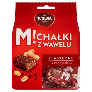 Wawel Michałki z Wawelu Cukierki w czekoladzie klasyczne 245 g - 0