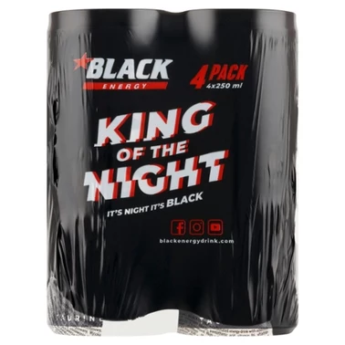 Black Energy Original Gazowany napój energetyzujący 4 x 250 ml - 1