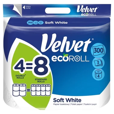 Velvet ecoRoll Soft White Papier toaletowy 4 rolki - 0