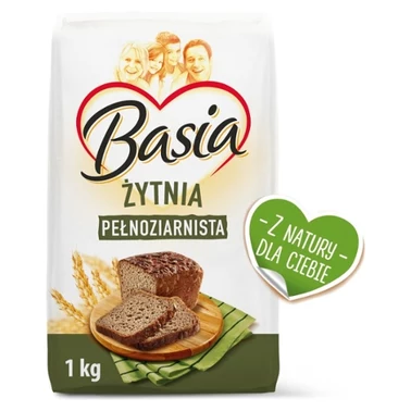 Basia Mąka żytnia pełnoziarnista typ 2000 900 g - 2