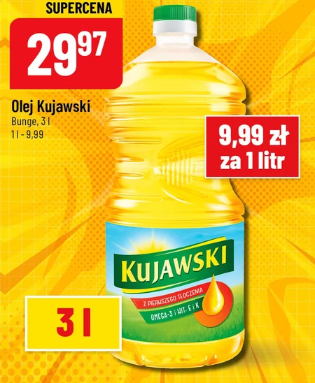 Kujawski Olej rzepakowy z pierwszego tłoczenia 3 l