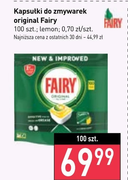 Fairy Original Cytryna Tabletki do zmywarki All In One, 100 kapsułek