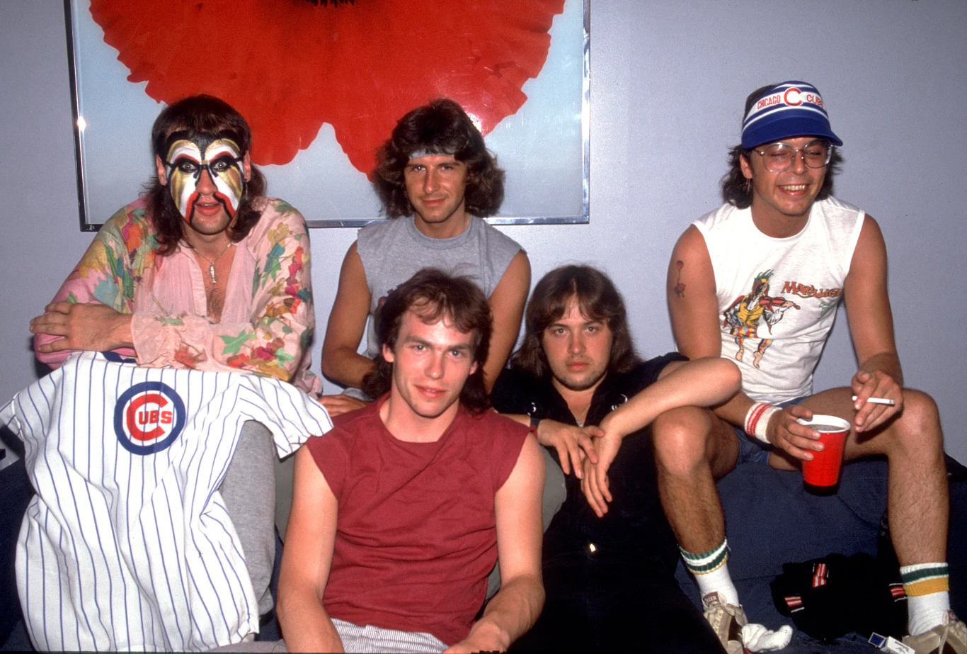 Marillion we wrześniu 1983 r. - od lewej: Fish, Mark Kelly (z przodu), Pete Trewavas, Steve Rothery i Andy Ward