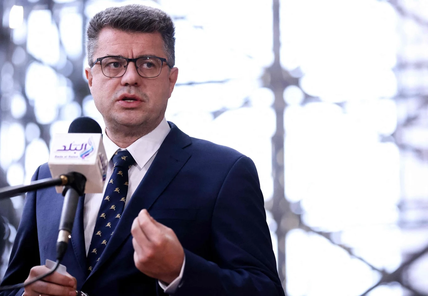 Minister spraw zagranicznych Estonii Urmas Reinsalu domaga się większego obniżenia pułapu cenowego na rosyjską ropę Fot. Kenzo TRIBOUILLARD / AFP