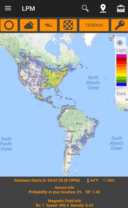 Light Pollution Map Light Pollution Map