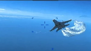 Ujawniono nagranie zderzenia rosyjskiego Su-27 z amerykańskim dronem 