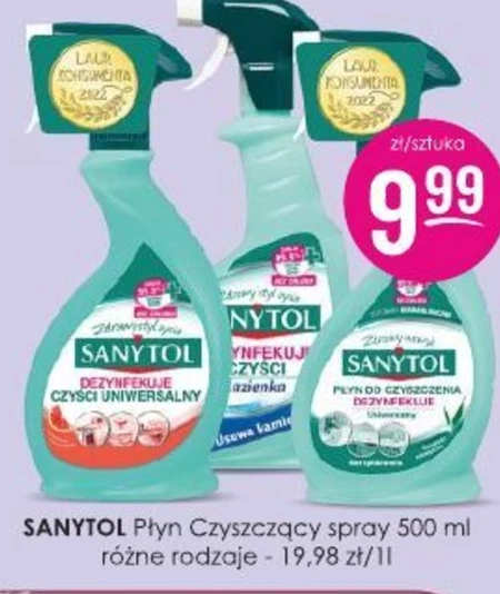 Sanytol Płyn do czyszczenia uniwersalny świeżość grejpfruta 500 ml