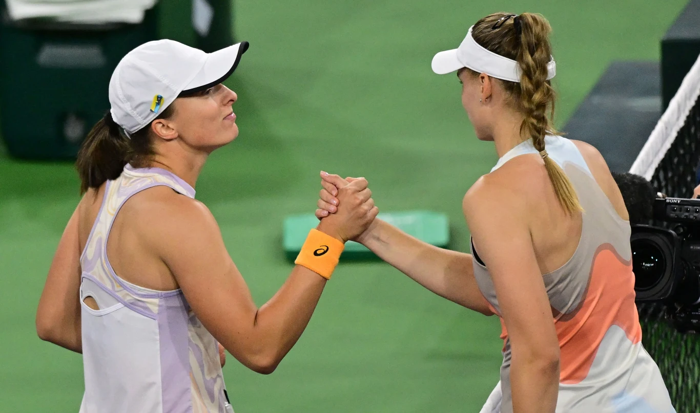 Jelena Rybakina po meczu półfinałowym w Indian Wells z Igą Świątek