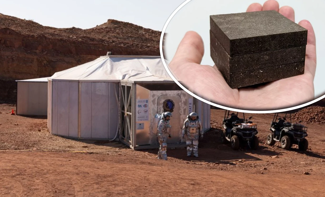 StarCrete to materiał wykonany z pozaziemskiego pyłu, skrobi ziemniaczanej i odrobiny soli StarCrete to materiał wykonany z pozaziemskiego pyłu, skrobi ziemniaczanej i odrobiny soli