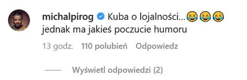 Michał Piróg komentuje słowa Wojewódzkiego