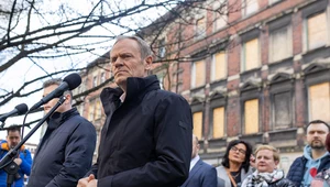 Donald Tusk podczas wizyty na Śląsku (Bytom)