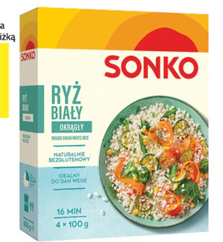 Sonko Ryż biały okrągły 400 g (4 x 100 g)