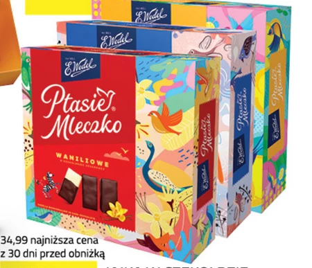 E. Wedel Ptasie mleczko waniliowe w czekoladzie deserowej 340 g
