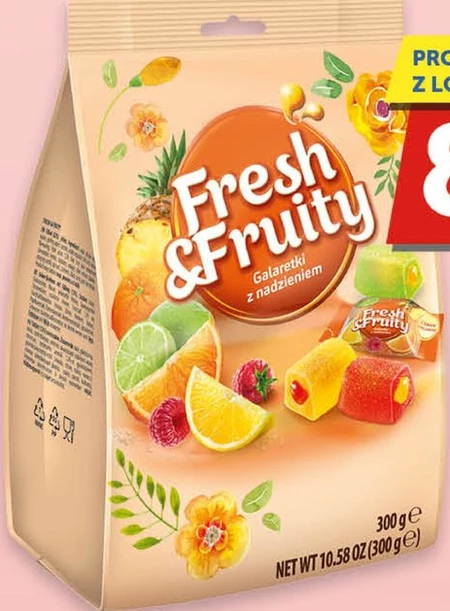 Wawel Fresh & Fruity Galaretki z nadzieniem 300 g