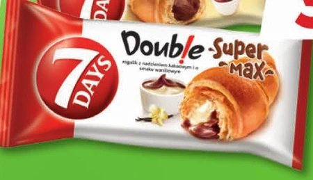 7 Days Doub!e Super Max Rogalik z nadzieniem kakaowym i o smaku waniliowym 110 g