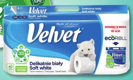 Velvet Papier toaletowy delikatnie biały 8 rolek