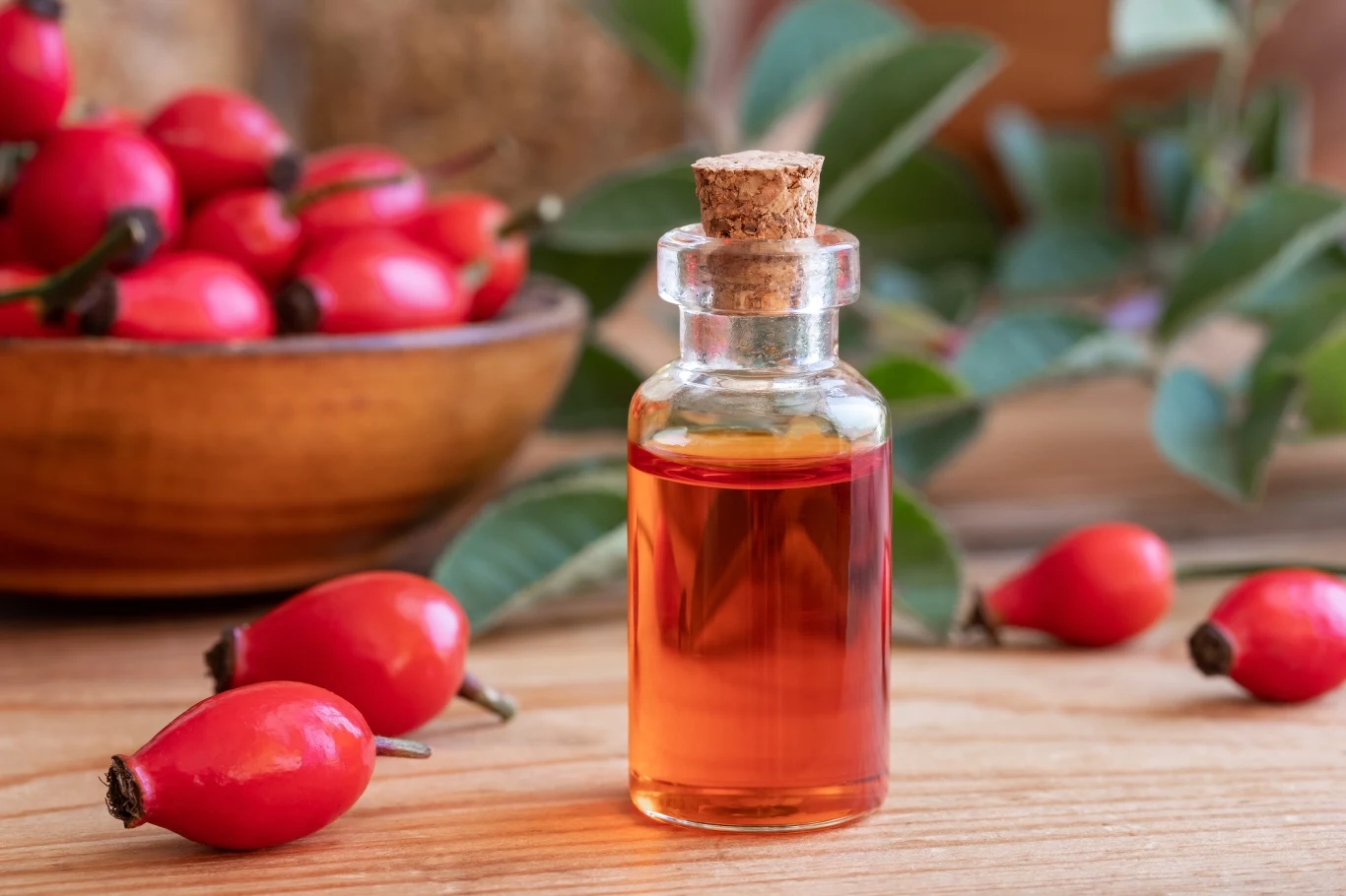 Olej z dzikiej róży wsmarowuje się w skórę, wmasowuje we włosy czy dodaje do kremów