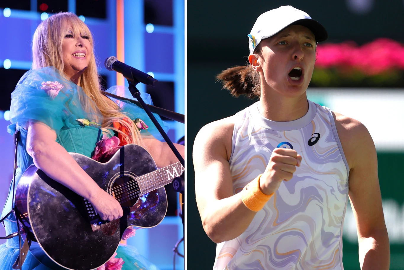 Na zdjęciu: polska wokalistka Maryla Rodowicz oraz tenisistka Iga Świątek - liderka rankingu WTA Na zdjęciu: polska wokalistka Maryla Rodowicz oraz tenisistka Iga Świątek - liderka rankingu WTA