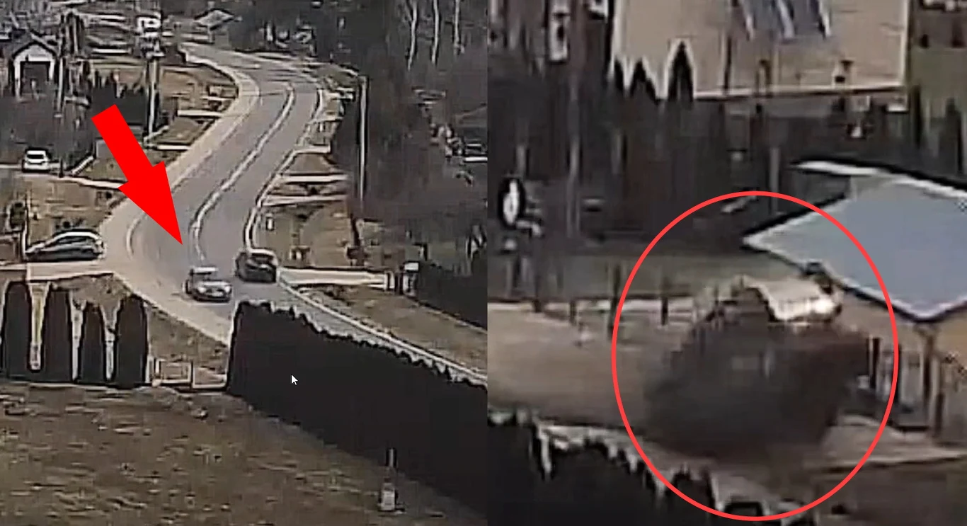 Wypadek zarejestrowała kamera internetowa / Fot: Youtube Wypadek zarejestrowała kamera internetowa / Fot: Youtube