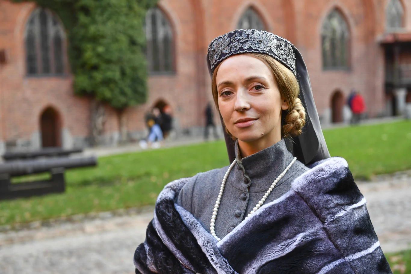 Karolina Porcari na planie serialu "Korona Królów. Jagiellonowie"