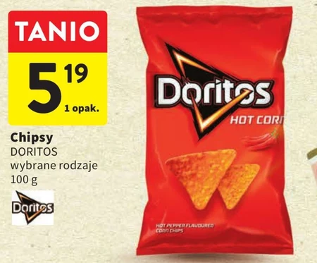 Doritos Hot Corn Chipsy kukurydziane o smaku ostrej papryki 100 g