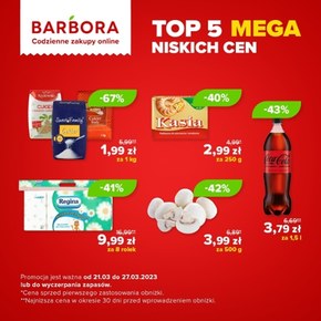 Barbora - TOP 5 mega niskich cen