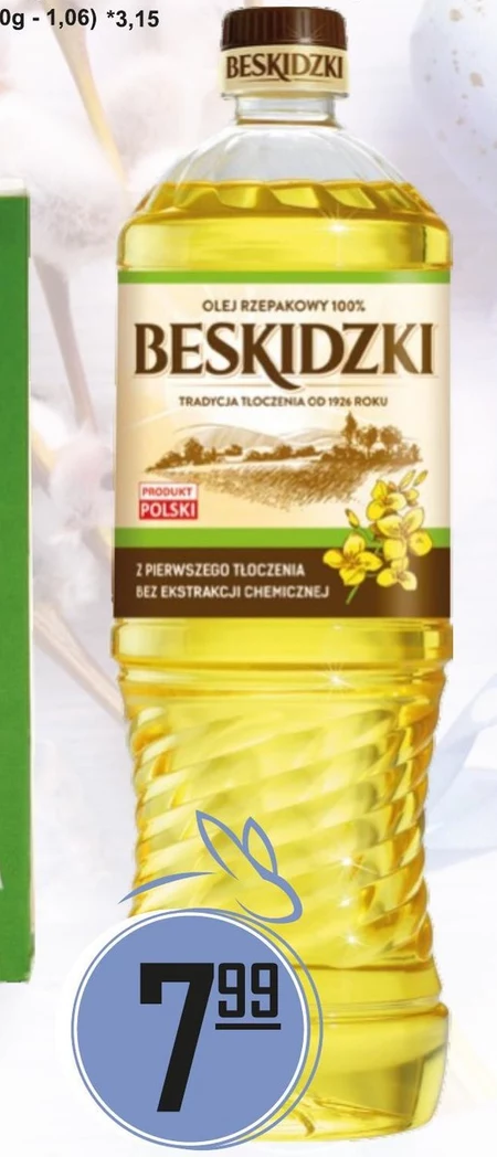 Bielmar Beskidzki Czysty olej rzepakowy 100% 1 l