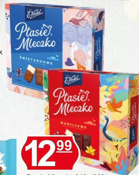 E. Wedel Ptasie mleczko waniliowe w czekoladzie deserowej 340 g