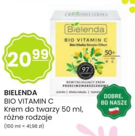 Bielenda Bio Vitamin C 50+ Rewitalizujący krem przeciwzmarszczkowy na dzień i na noc 50 ml
