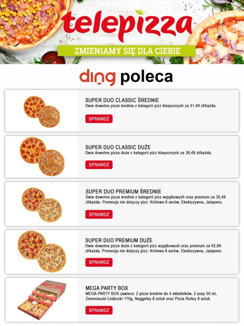 Gazetka promocyjna Telepizza - wygasła 410 dni temu