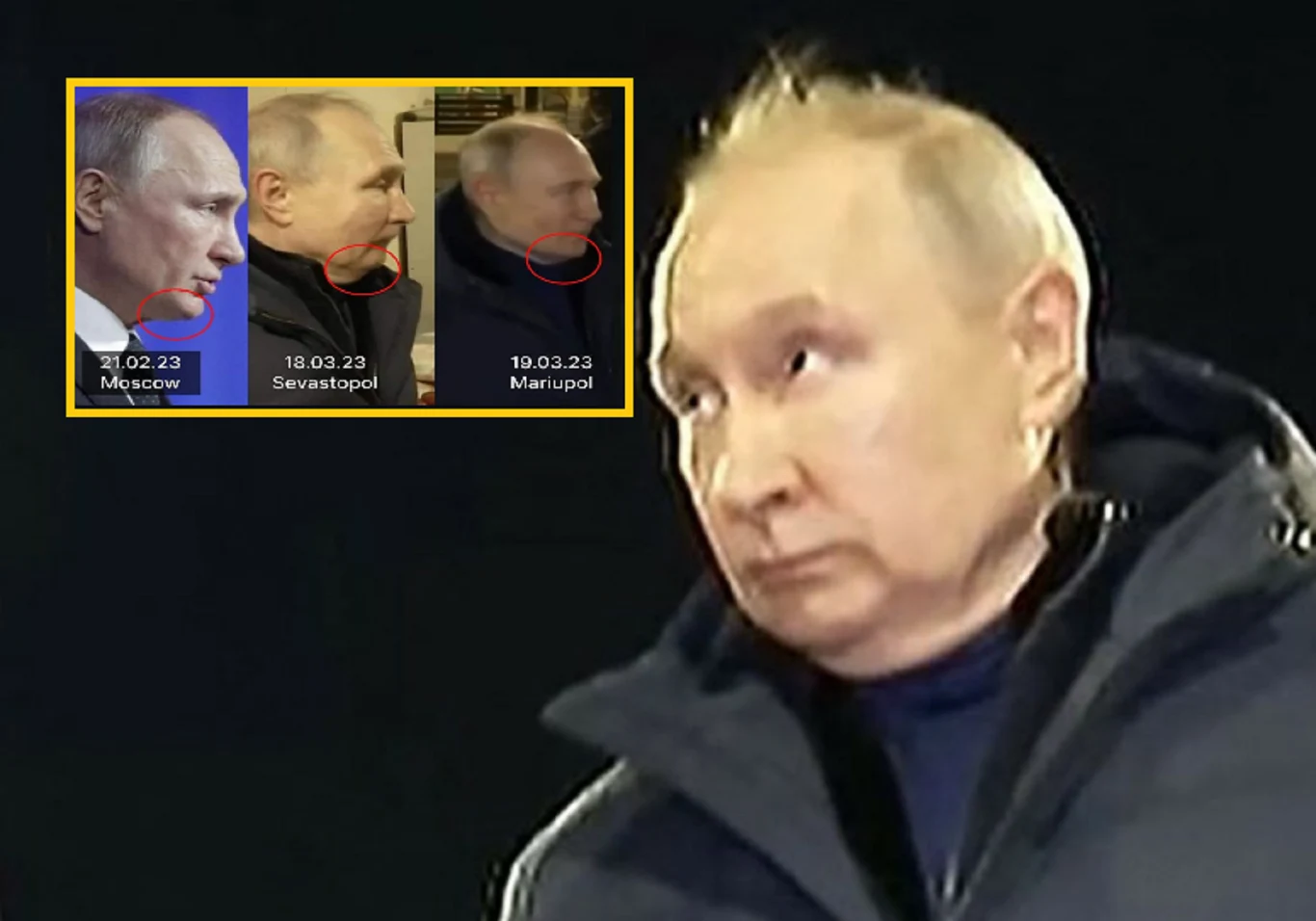 Putin używa trzech sobowtórów. Według ukraińskiego wywiadu jeden z nich miła 18 marca odwiedzić zrujnowany Mariupol Putin używa trzech sobowtórów. Według ukraińskiego wywiadu jeden z nich miła 18 marca odwiedzić zrujnowany Mariupol