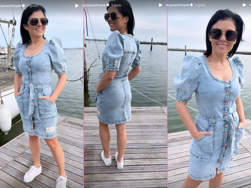 Katarzyna Cichopek odsłania kolanka z okazji Pierwszego Dnia Wiosny Katarzyna Cichopek odsłania kolanka z okazji Pierwszego Dnia Wiosny