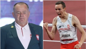 Patryk Dobek (po prawej) i trener Zbigniew Król