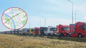 Protest przewoźników w Warszawie