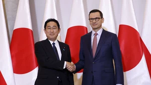 Premier Japonii Fumio Kishida oraz premier Polski Mateusz Morawiecki