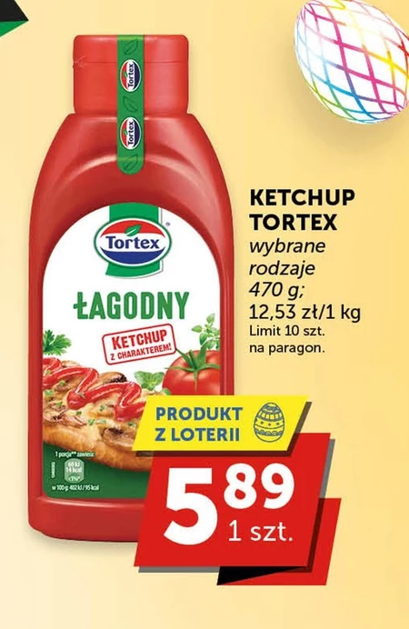 Tortex Ketchup łagodny 470 g