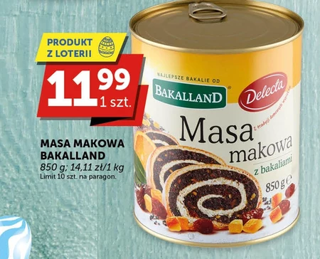 Bakalland Masa makowa z bakaliami 850 g