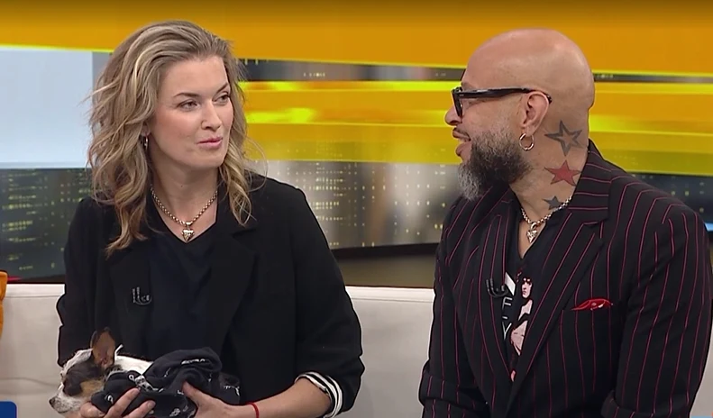 Magda Dziun i Frank Ferrer w studio TVP Magda Dziun i Frank Ferrer w studio TVP