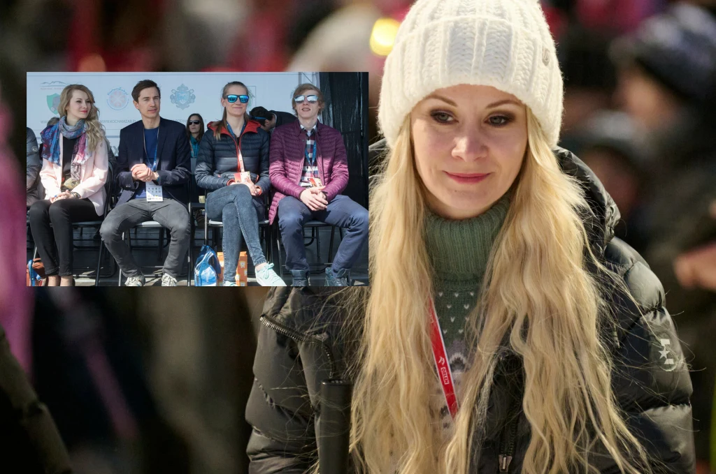 Ewa Stoch z mężem i Marta z Dawidem Kubackim