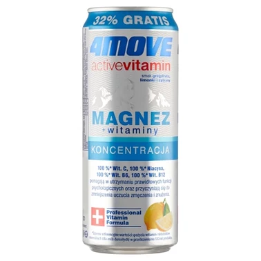 4Move Active Vitamin Gazowany napój smak cytrusów 330 ml - 11