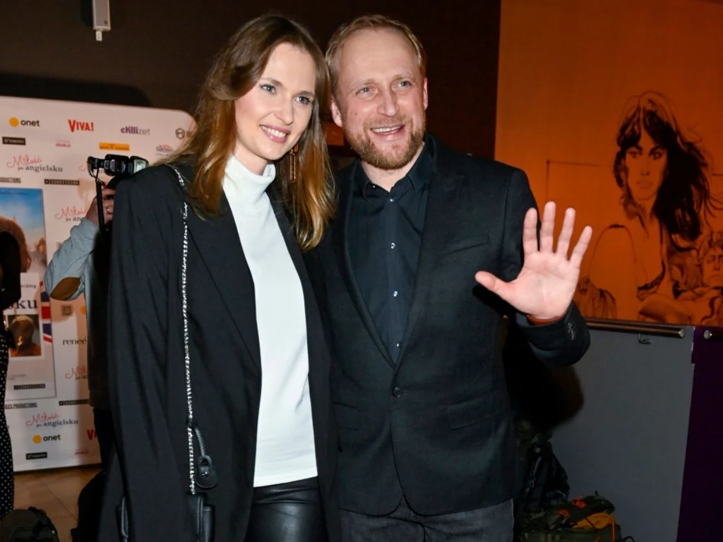 Piotr Adamczyk z żoną na premierze Piotr Adamczyk z żoną na premierze