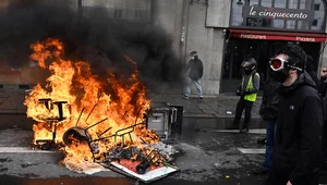 Protest przeciwko reformie emerytalnej we Francji. Starcia protestujących z policją w Rennes