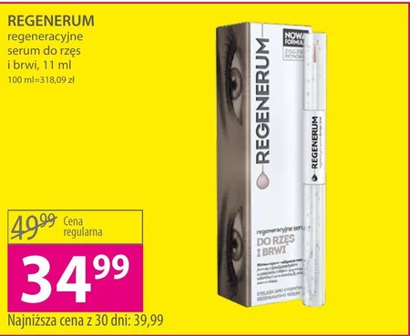 Regenerum Regeneracyjne serum do rzęs i brwi 4 ml + 7 ml