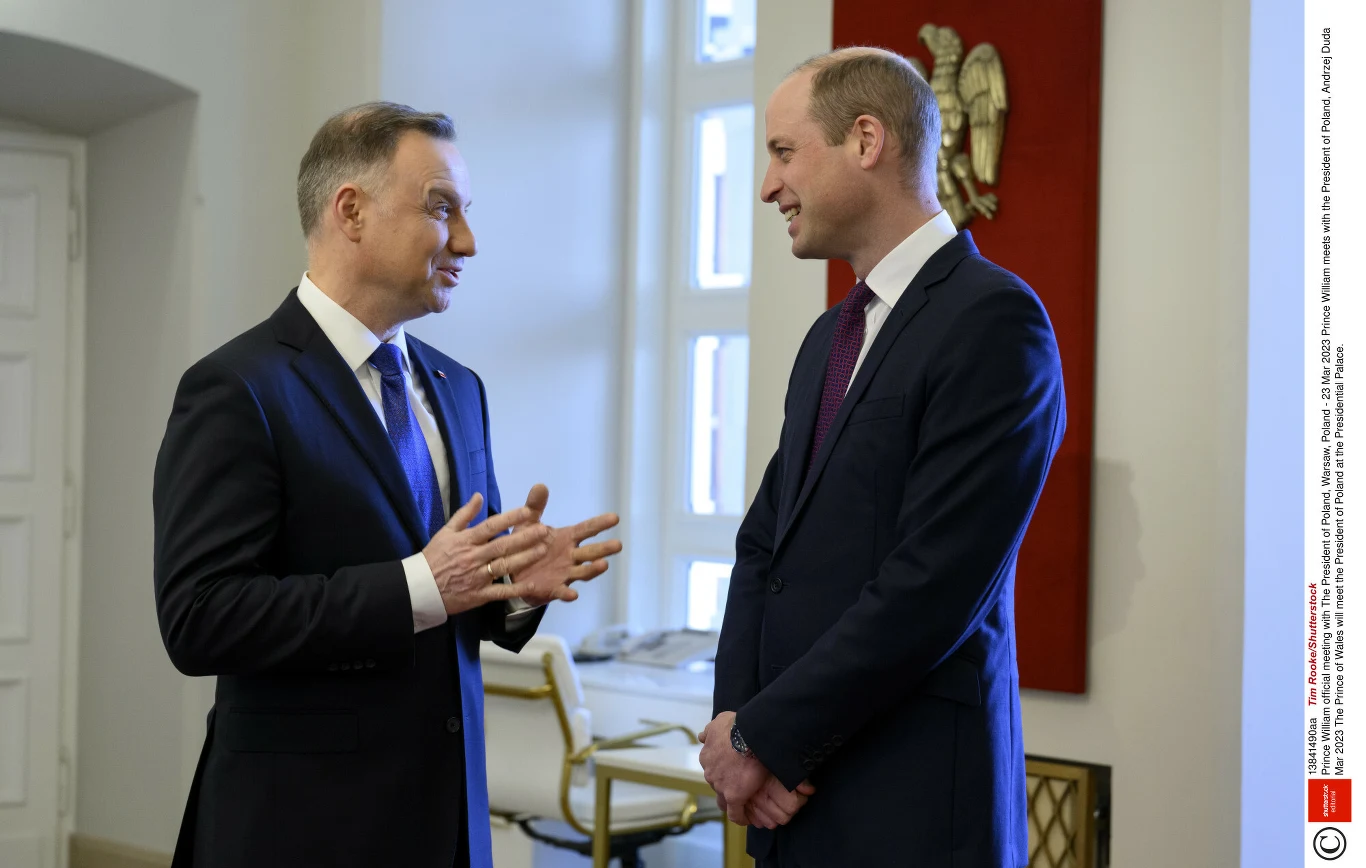Prezydent Andrzej Duda i książę William