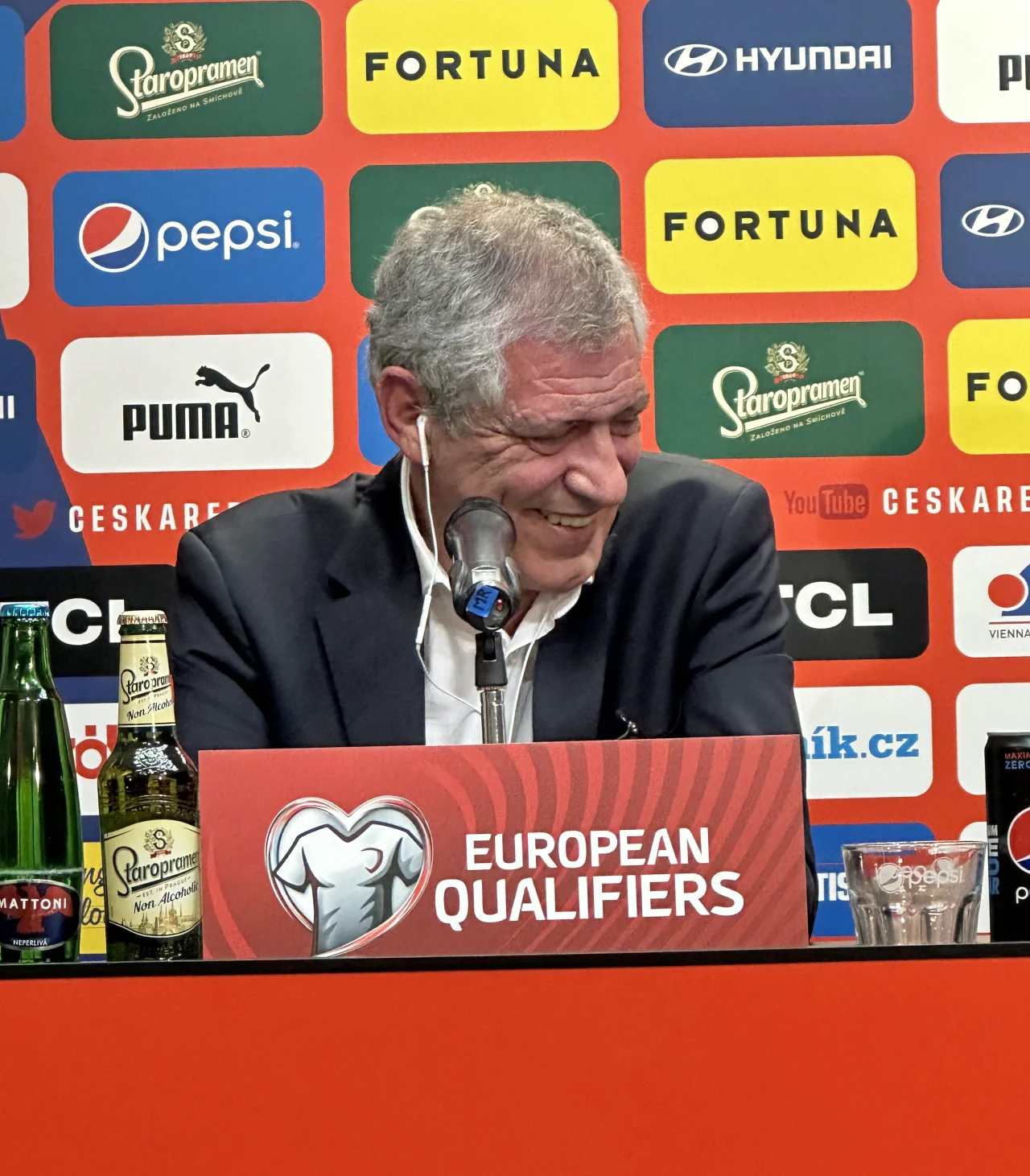 Fernando Santos na konferencji prasowej przed meczem Czechy - Polska Fernando Santos na konferencji prasowej przed meczem Czechy - Polska